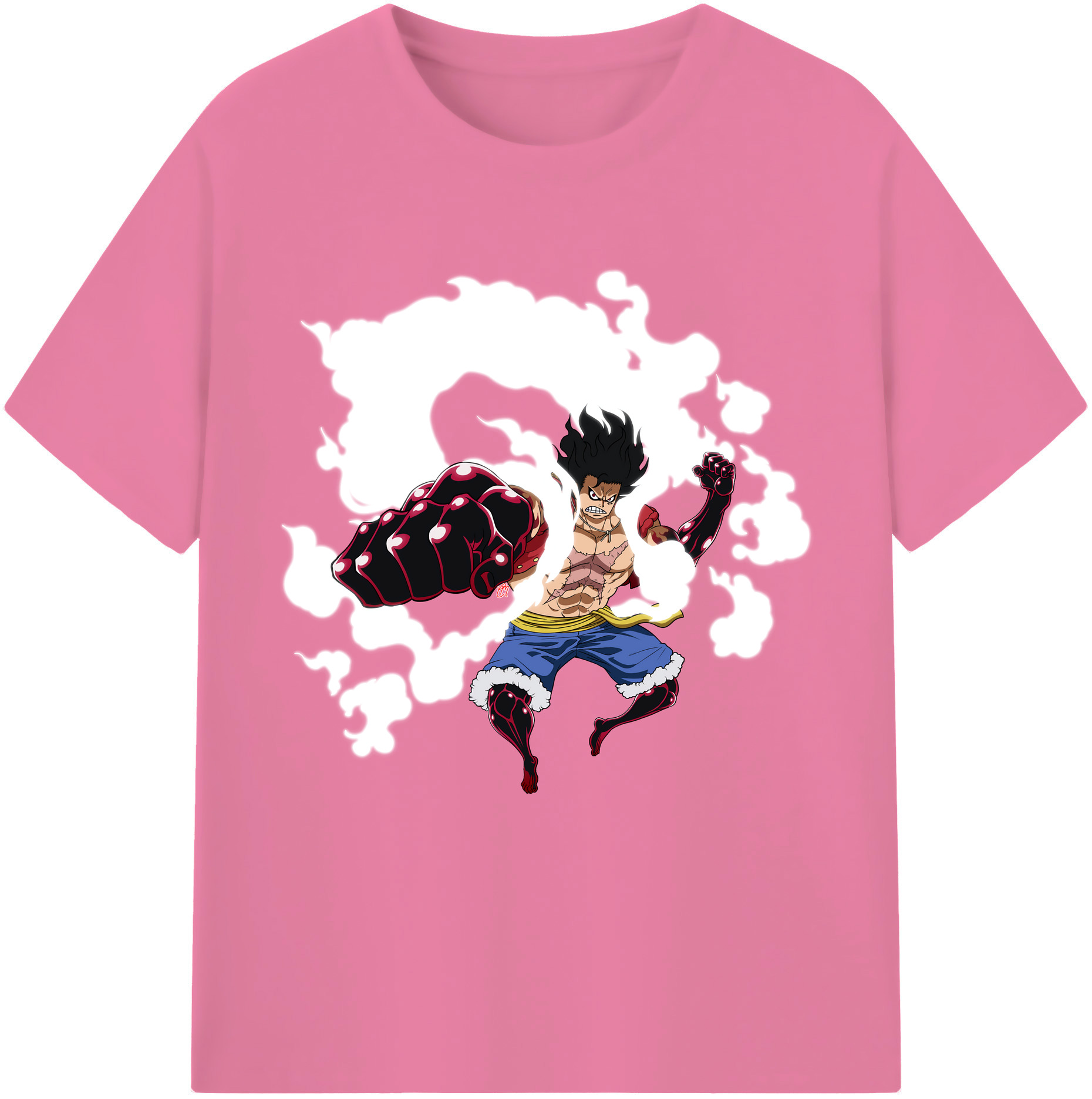 ワンピース モンキー・D・ルフィ ONE PIECE Monkey D. Luffy 綿100％半袖Tシャツ（フロントプリント）